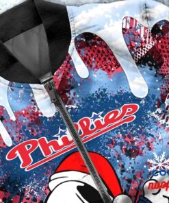 Philadelphia Phillies Snoopy Dabbing The Peanuts Christmas Bomber Jacket 5