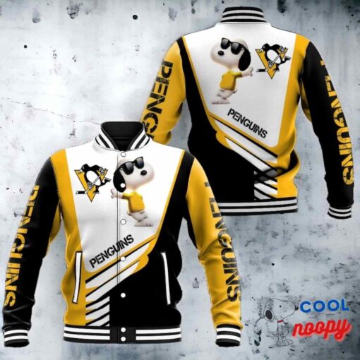Pittsburgh Penguins Snoopy Baseball Jacket 2
