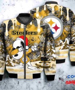 Pittsburgh Steelers Snoopy Dabbing The Peanuts Christmas Bomber Jacket 1