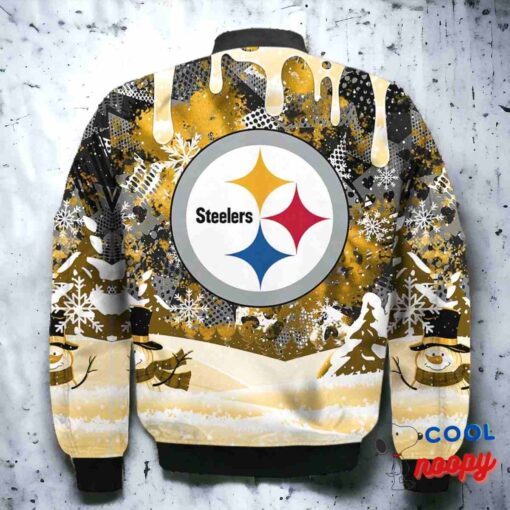 Pittsburgh Steelers Snoopy Dabbing The Peanuts Christmas Bomber Jacket 3