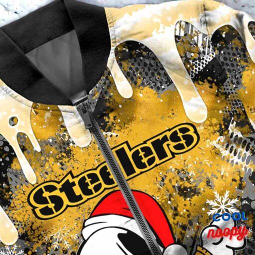 Pittsburgh Steelers Snoopy Dabbing The Peanuts Christmas Bomber Jacket 5