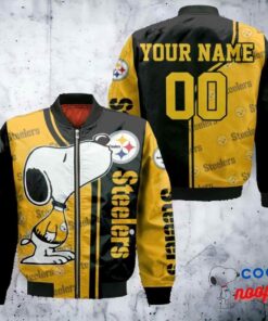 Pittsburgh Steelers Snoopy Personalized Bomber Jacket 2