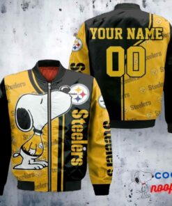 Pittsburgh Steelers Snoopy Personalized Bomber Jacket 3