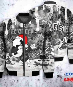 San Antonio Spurs Snoopy Dabbing The Peanuts Christmas Bomber Jacket 1