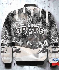 San Antonio Spurs Snoopy Dabbing The Peanuts Christmas Bomber Jacket 3