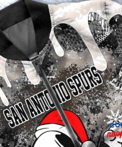 San Antonio Spurs Snoopy Dabbing The Peanuts Christmas Bomber Jacket 5
