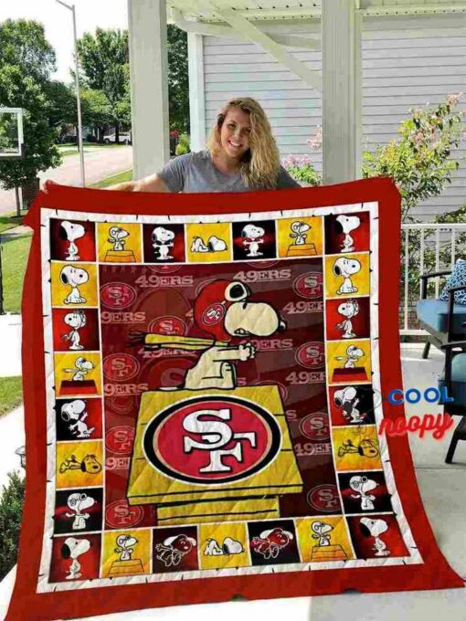 San Francisco 49ers Snoopy Quilt Blanket 1