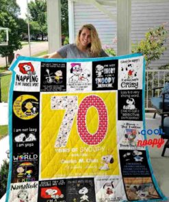 Snoopy 70 Years Quilt Blanket 1