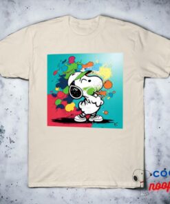 Snoopy Abstract Play Baseball T Shirt 1