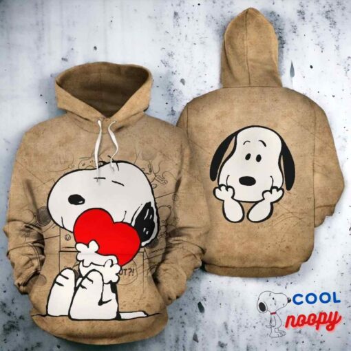 Snoopy Brown Hoodie 1