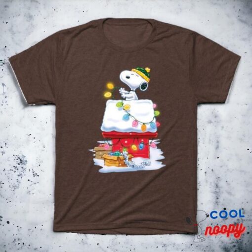 Snoopy Christmas Lighting Day T Shirt 4