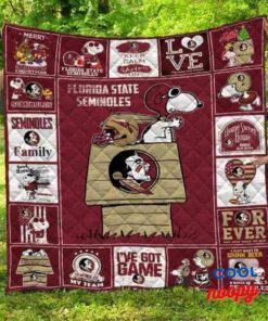 Snoopy Florida State Seminoles Quilt Blanket 2