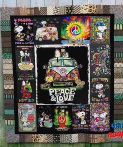 Snoopy Hippie Quilt Blanket For Fan 1