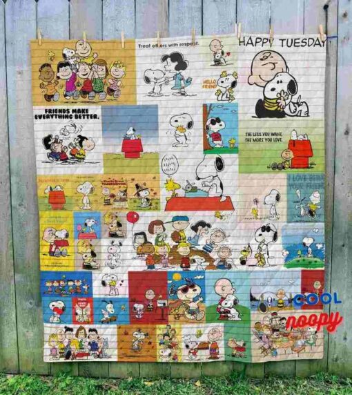 Snoopy Peanuts 3D Quilt Blanket 1
