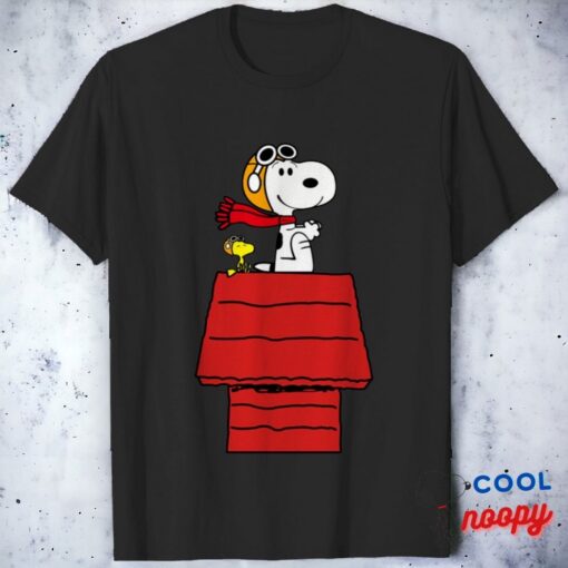 Snoopy Pilot Airplane T Shirt 1