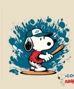 Snoopy Play Baseball Abstract T Shirt 2