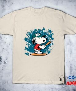 Snoopy Play Baseball Abstract T Shirt 3