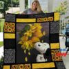 Snoopy Sunflower Quilt Blanket 1