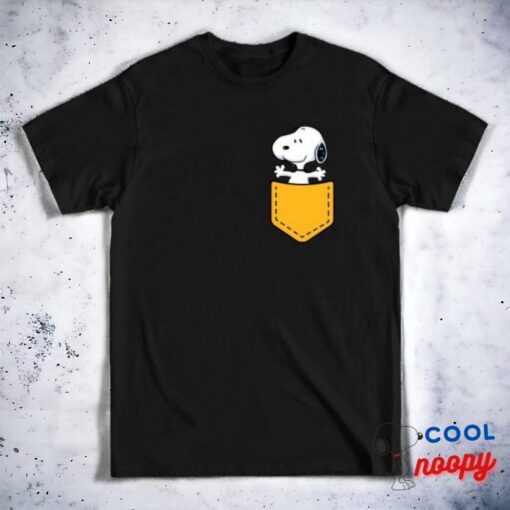 Snoopy Yellow Pocket T Shirt 3