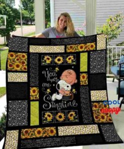 Snoopy You Are My Sunshine Quilt Blanket 1
