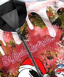 St. Louis Cardinals Snoopy Dabbing The Peanuts Christmas Bomber Jacket 5