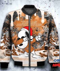 Texas Longhorns Snoopy Dabbing The Peanuts Christmas Bomber Jacket 2