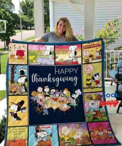 Thanksgiving Snoopy Quilt Blanket 1