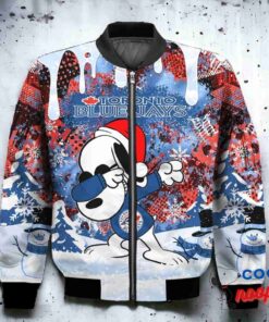 Toronto Blue Jays Snoopy Dabbing The Peanuts Christmas Bomber Jacket 2