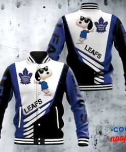 Toronto Maple Leafs Snoopy Baseball Jacket Snoopy Jacket 2