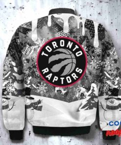 Toronto Raptors Snoopy Dabbing The Peanuts Christmas Bomber Jacket 3