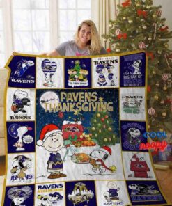 Trending Baltimore Ravens Snoopy Quilt Blanket 1
