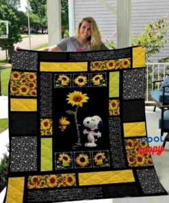 Trending Snoopy You Are My Sunshine Quilt Blanket Gift 1