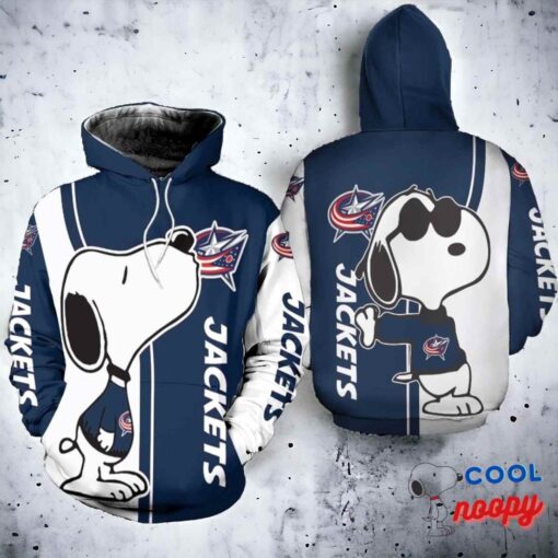 Unique Columbus Blue Jackets Snoopy Lover Hoodie 1