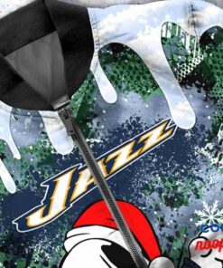 Utah Jazz Snoopy Dabbing The Peanuts Christmas Bomber Jacket 5