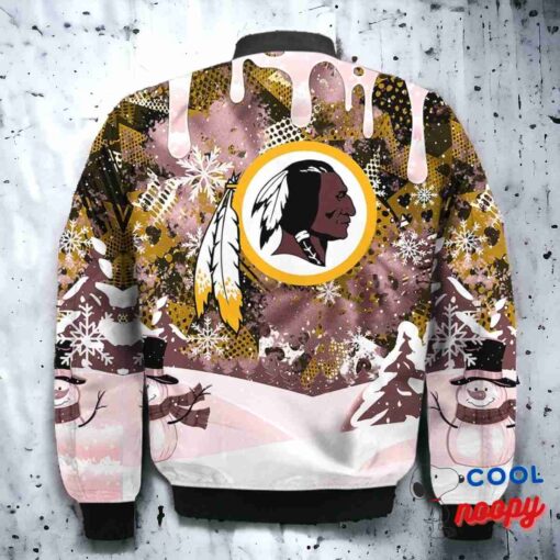 Washington Redskins Snoopy Dabbing The Peanuts Christmas Bomber Jacket 3