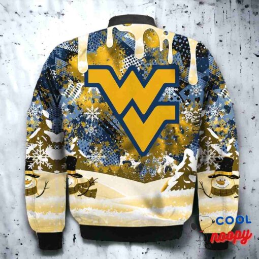 West Virginia Mountaineers Snoopy Dabbing The Peanuts Christmas Bomber Jacket 3