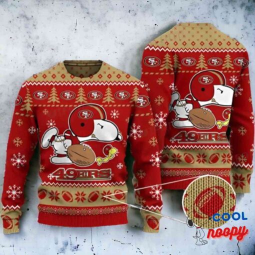 49ers Ugly Sweater Snoopy Woodstock San Francisco 49ers Gift 1