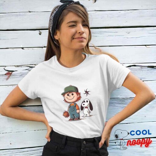 Adorable Snoopy Chucky Movie T Shirt 4