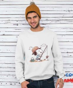 Adorable Snoopy Fishing T Shirt 1