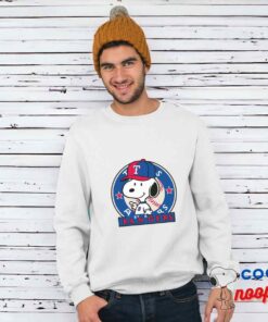 Adorable Snoopy Texas Rangers Logo T Shirt 1