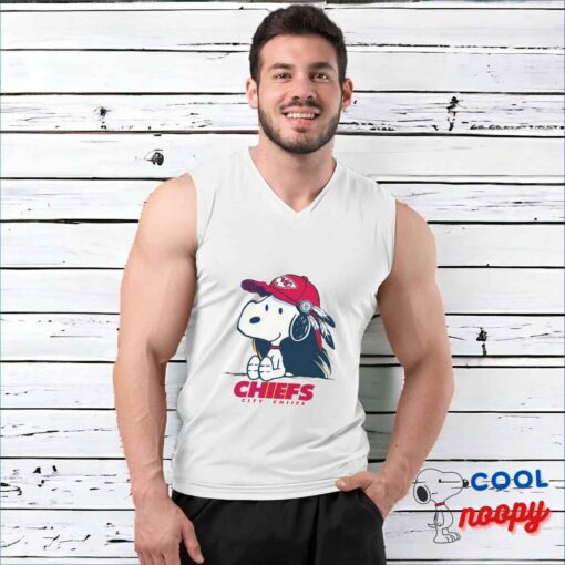 Affordable Snoopy Kansas City Chiefs Logo T Shirt 3