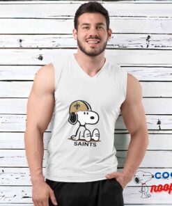 Affordable Snoopy New Orleans Saints Logo T Shirt 3