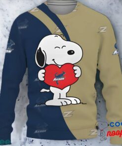 Akron Zips Snoopy Cute Heart Ugly Christmas Sweater 1