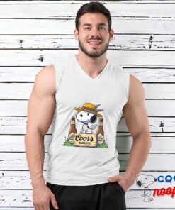 Alluring Snoopy Coors Banquet Logo T Shirt 3