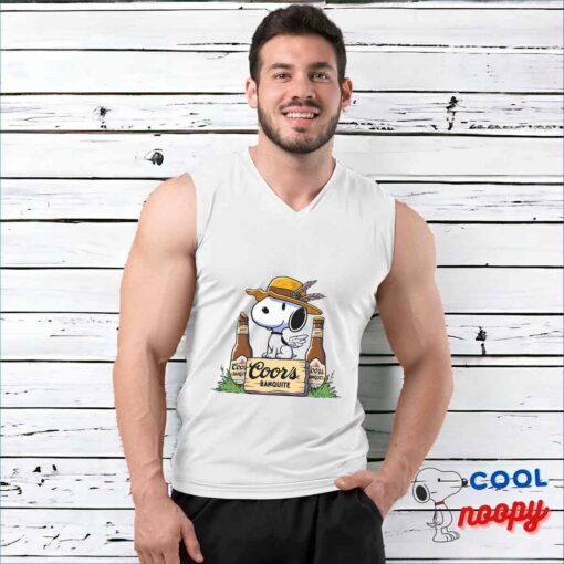Alluring Snoopy Coors Banquet Logo T Shirt 3