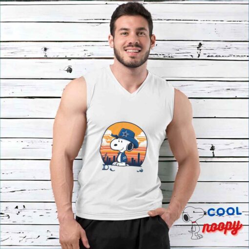 Alluring Snoopy Dallas Cowboys Logo T Shirt 3