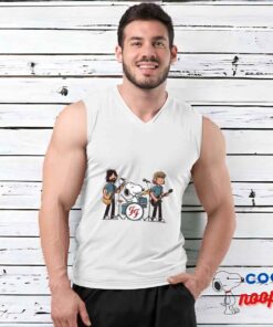 Alluring Snoopy Foo Fighters Rock Band T Shirt 3