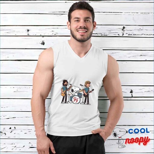 Alluring Snoopy Foo Fighters Rock Band T Shirt 3