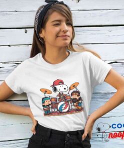 Alluring Snoopy Grateful Dead Rock Band T Shirt 4