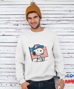 Amazing Snoopy American Flag T Shirt 1